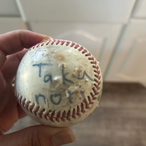 White Baseball with Red Stitching - Picture 1 of 3